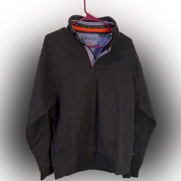Orvis pullover cardigan, charcoal, brand new!! Never worn, incredible quality - Picture 4 of 6